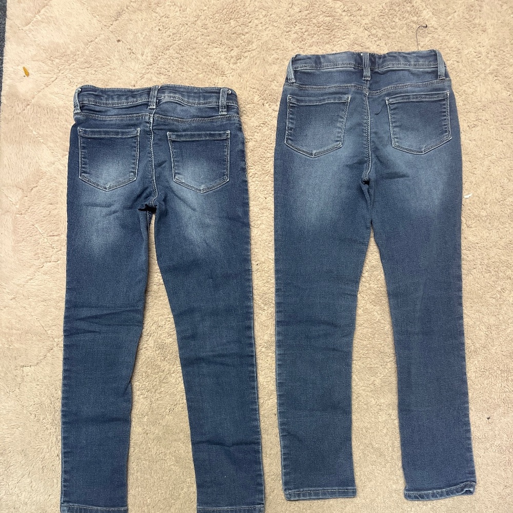 2 pairs Girls knit jeans - Picture 2 of 2